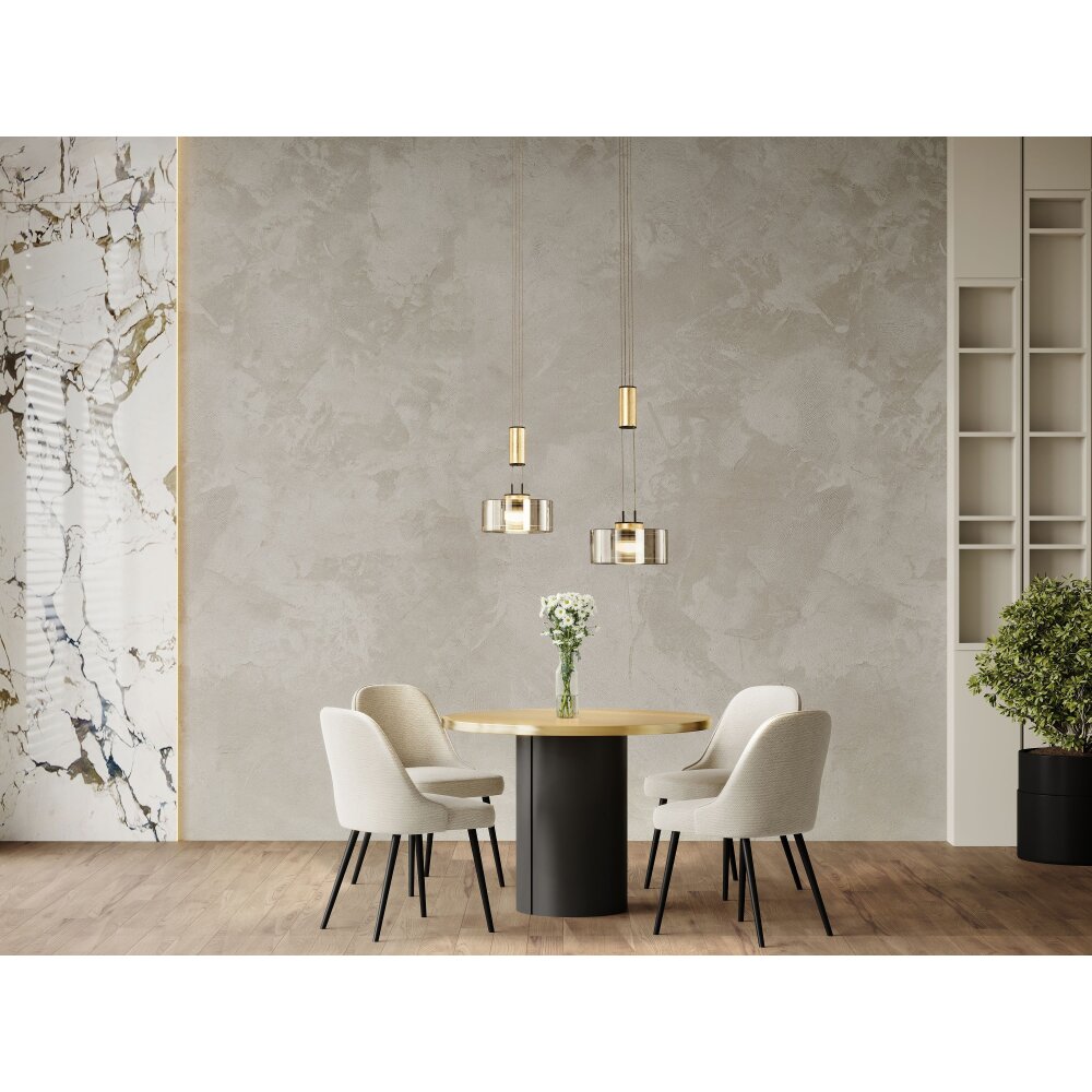 Suspension Fischer & Honsel Lavin LED Noir, 2 lumières main product photo