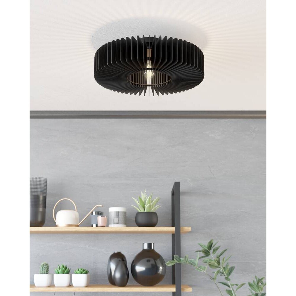 Plafonnier Eglo PALOMBAIA Noir, 1 lumière main product photo