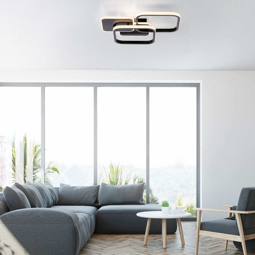 Plafonnier Leuchten-Direkt SEVENT LED Noir, 1 lumière main product photo