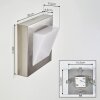 Applique murale d'extérieur Stearns LED Nickel mat, 1 lumière