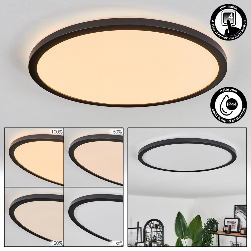 Plafonnier Hooper LED Noir, 1 lumière main product photo