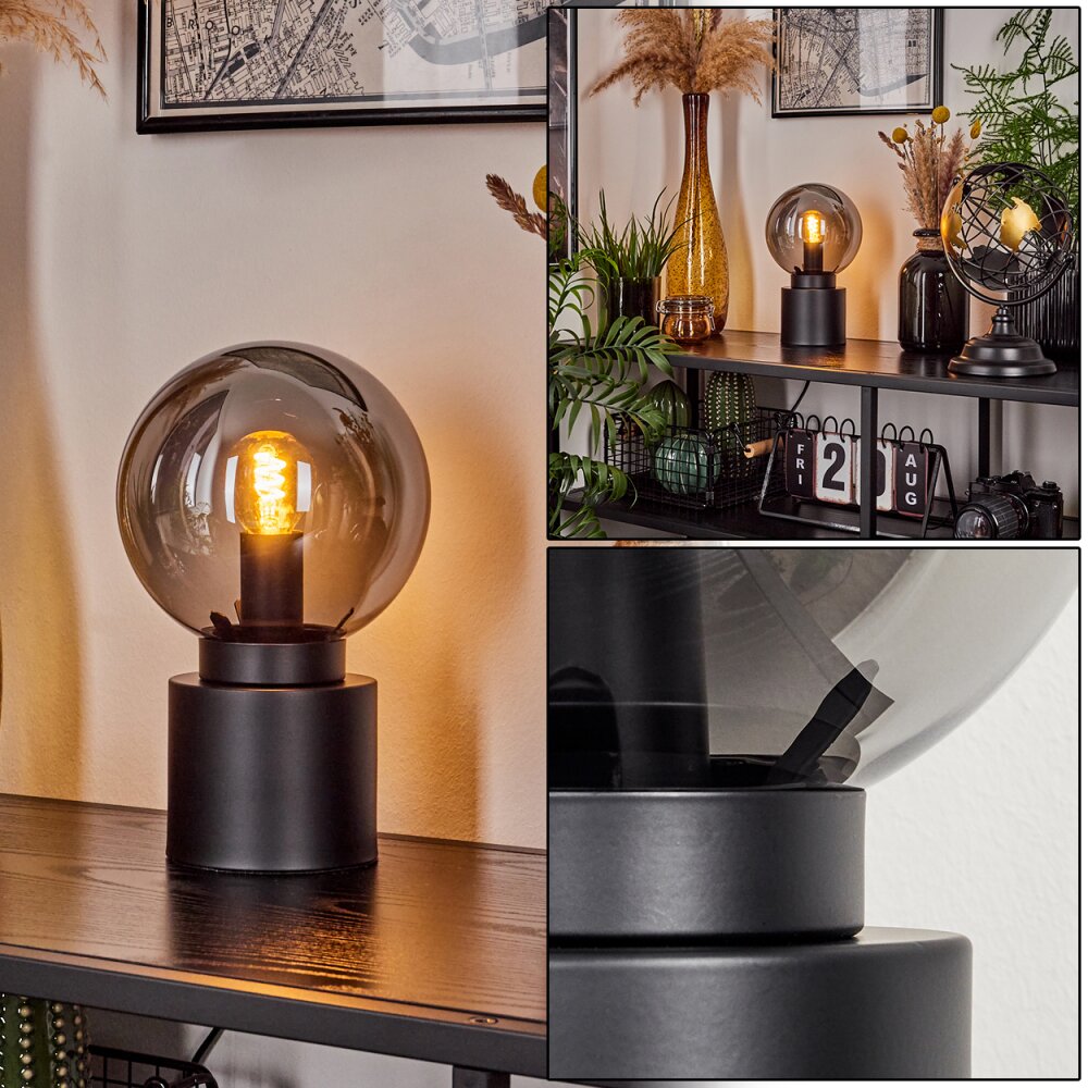 Lampe de table Flawil Noir, 1 lumière main product photo