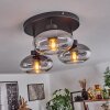 Plafonnier Haikala Clair, Fumé, 3 lumières