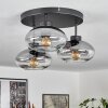 Plafonnier Haikala Clair, Fumé, 3 lumières