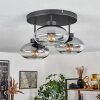 Plafonnier Haikala Clair, Fumé, 3 lumières