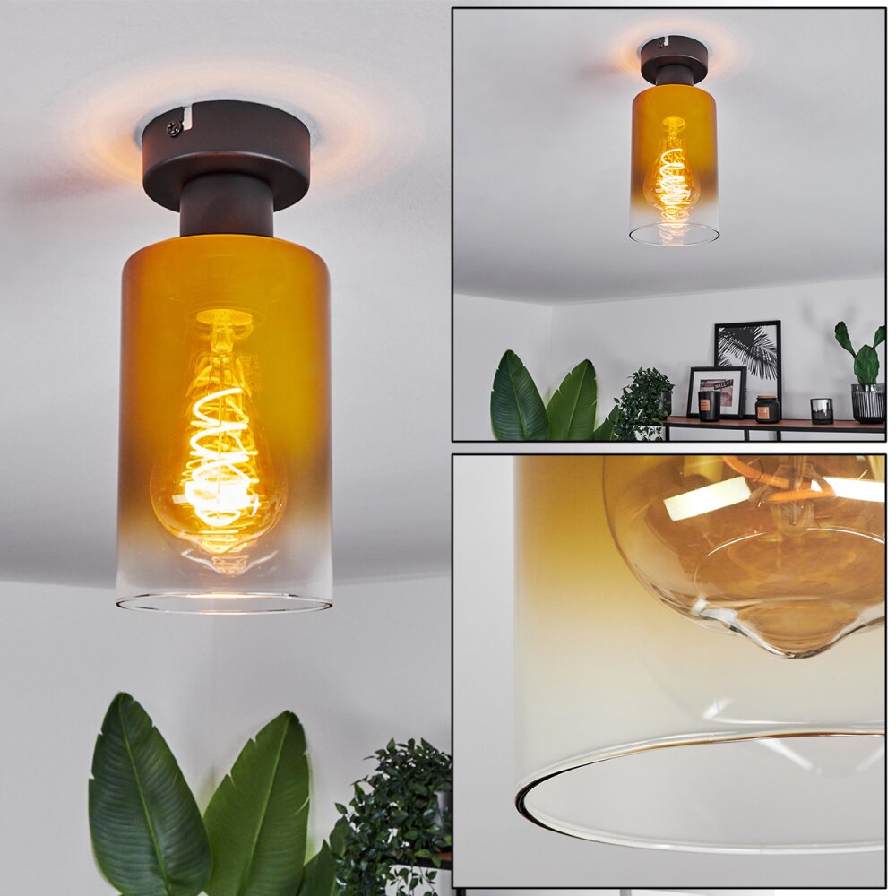 Plafonnier Hunouri Noir, 1 lumière main product photo