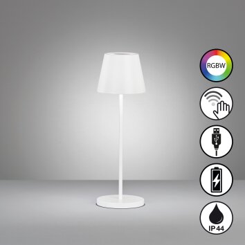 Lampe de table FHL easy Cosenza 2.0 LED Blanc, 1 lumière, Changeur de couleurs