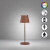 Lampe de table FHL easy Cosenza 2.0 LED Rouille, 1 lumière, Changeur de couleurs
