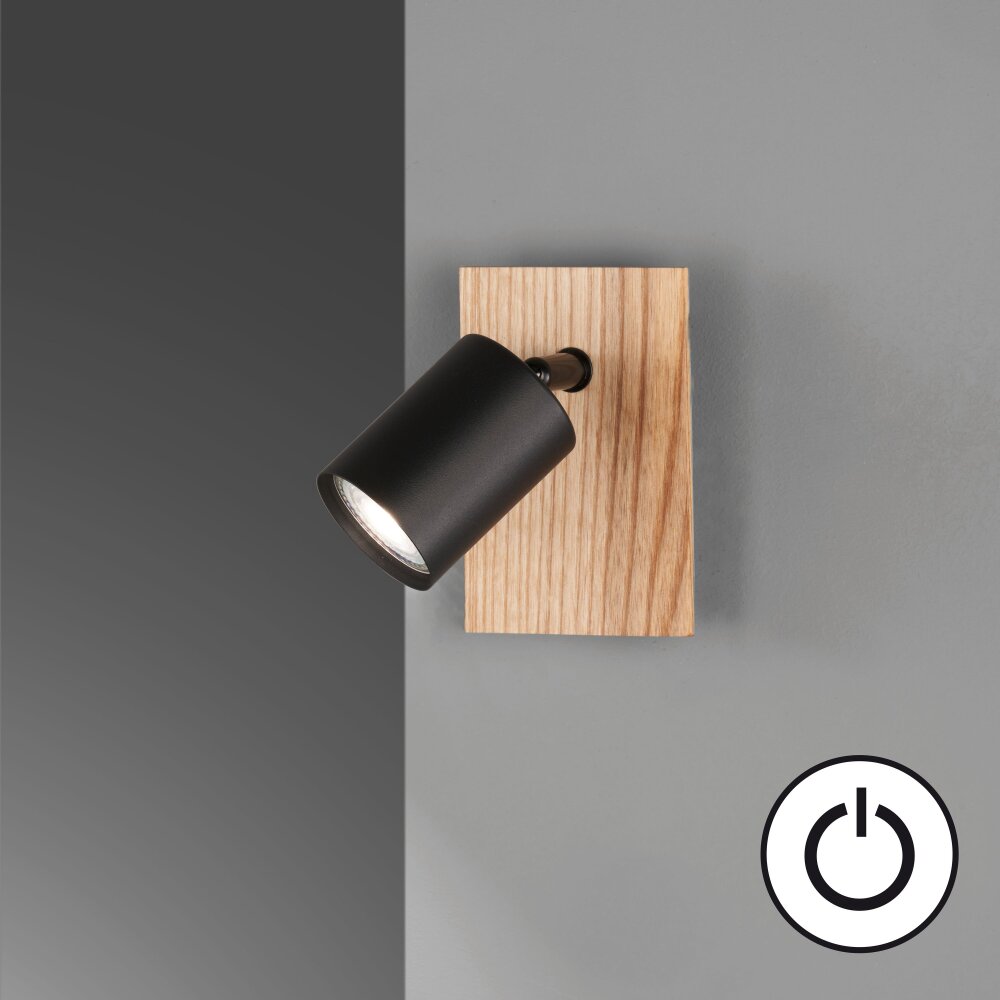 Applique murale Fischer & Honsel Holton LED Noir, 1 lumière main product photo