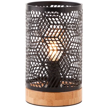 Lampe de table Brilliant Santy Noir, 1 lumière