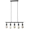 Suspension Brilliant Tiffany Noir, 5 lumières