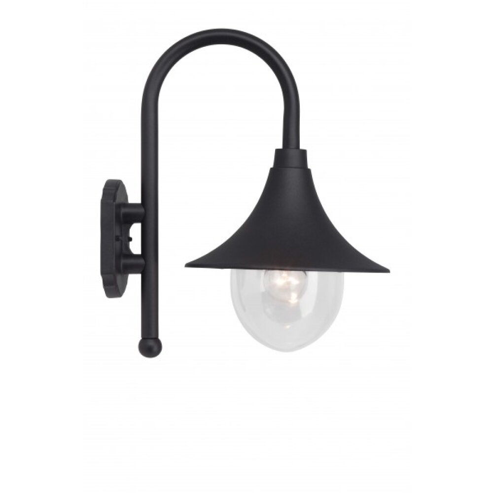 Applique murale d'extérieur Brilliant Berna Noir, 1 lumière main product photo