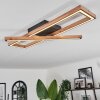 Plafonnier Fairburn LED Couleur bois, Noir, 1 lumière