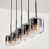Suspension Verre 15 cm Lauden Clair, Fumé, 5 lumières Suspension Verre 15 cm Lauden Clair, Fumé, 5 lumières