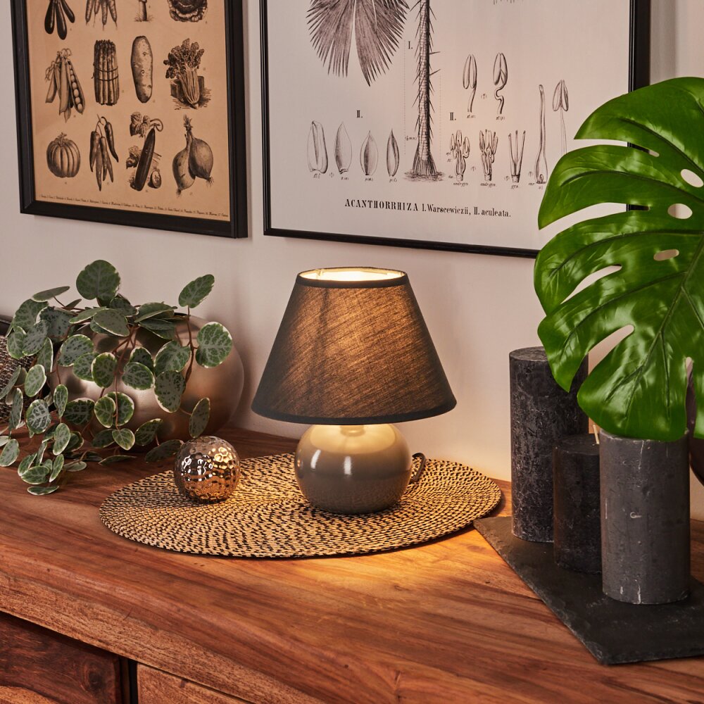 Lampe de table Bodin Gris, 1 lumière main product photo