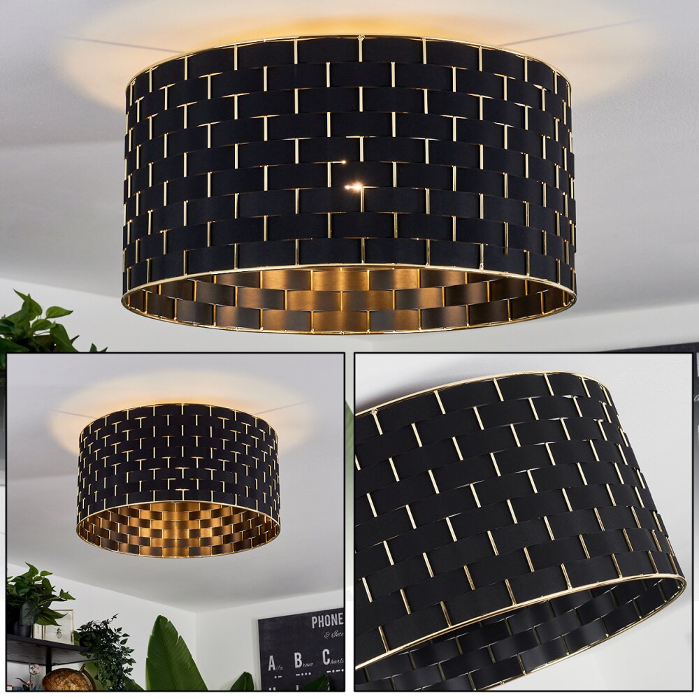 Plafonnier Ubac Noir, 1 lumière main product photo