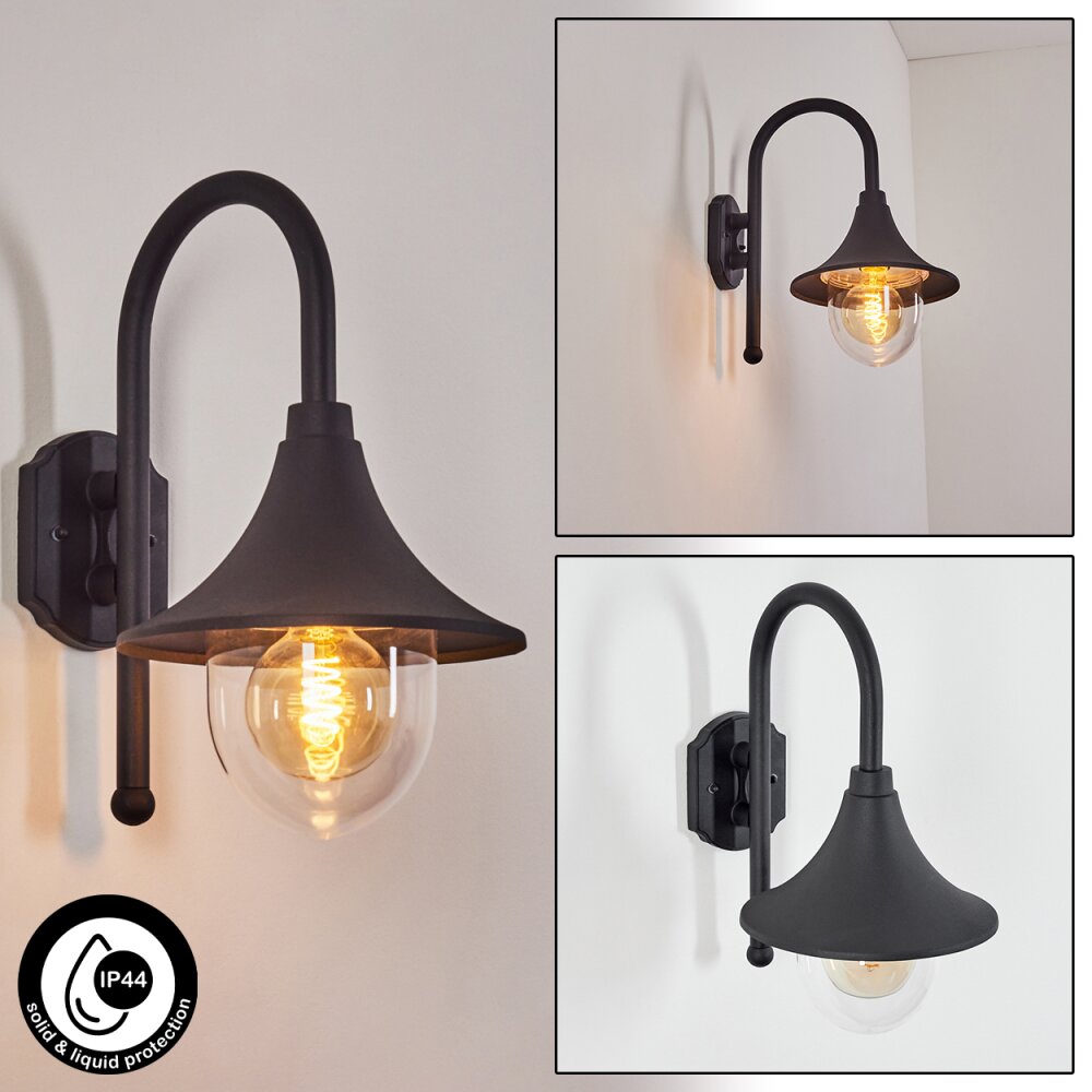 Applique murale d'extérieur Brilliant Berna Transparent, 1 lumière main product photo