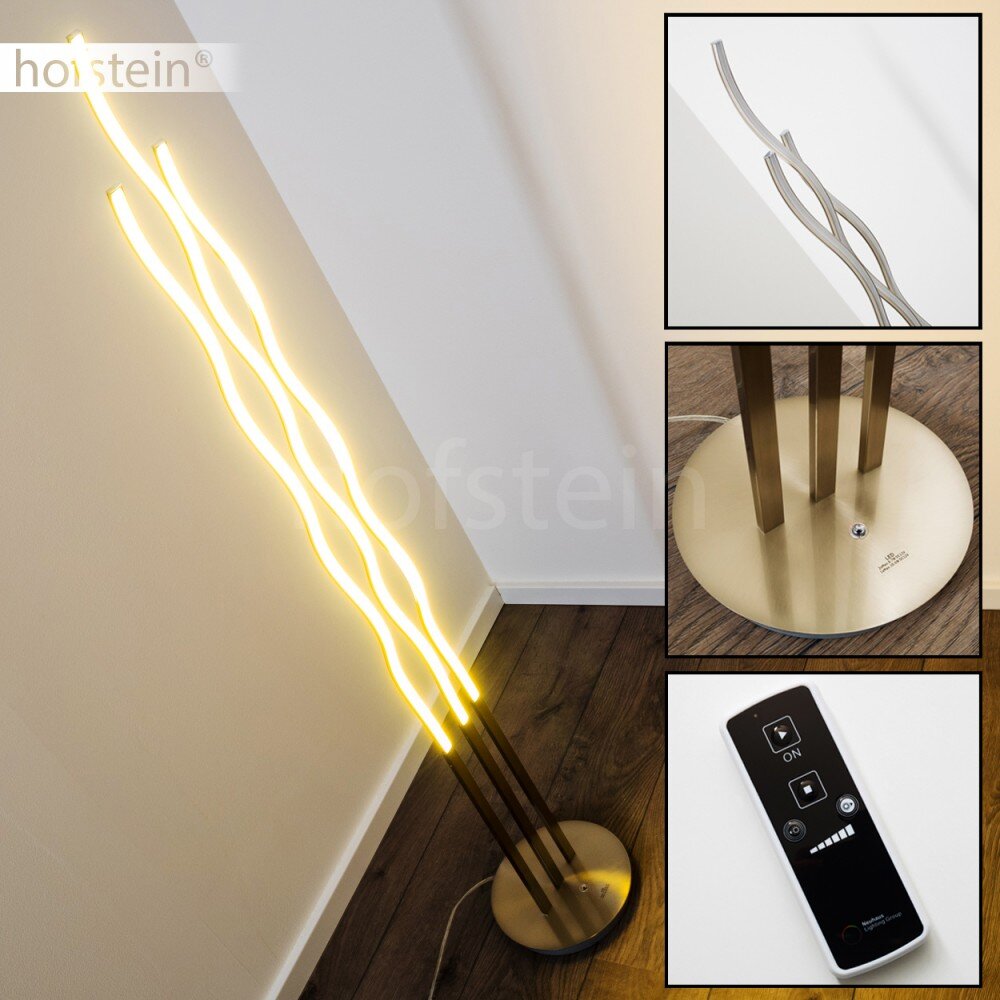 Lampadaire Mapleton LED Nickel mat, 3 lumières, Télécommandes main product photo