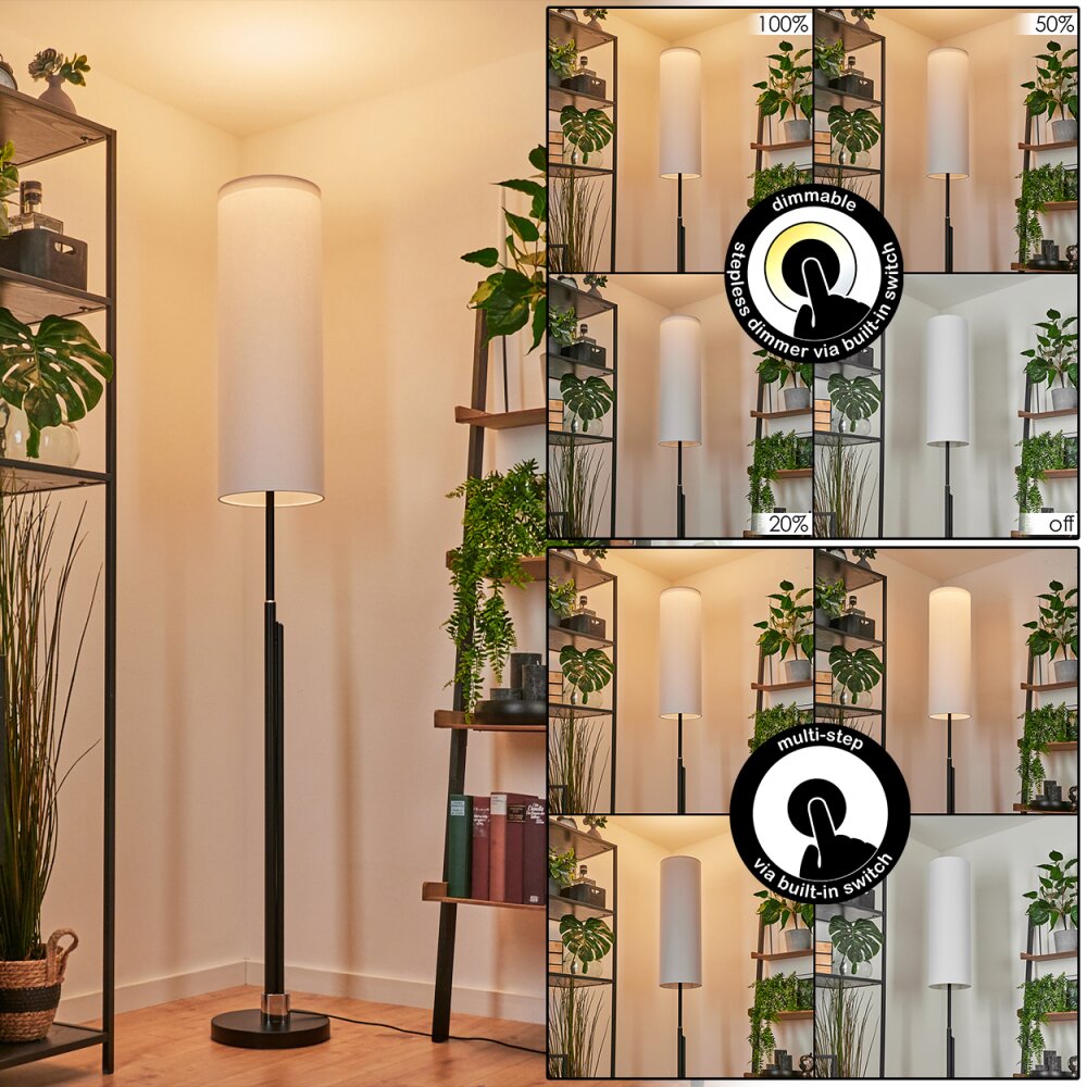 Lampadaire Coquimbito LED Noir, 1 lumière main product photo