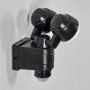 Applique murale d'extérieur Anyarhwi LED Noir, 2 lumières, Détecteur de mouvement Applique murale d'extérieur Anyarhwi LED Noir, 2 lumières, Détecteur de mouvement