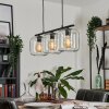 Suspension Verre 20cm Lauden Clair, 3 lumières
