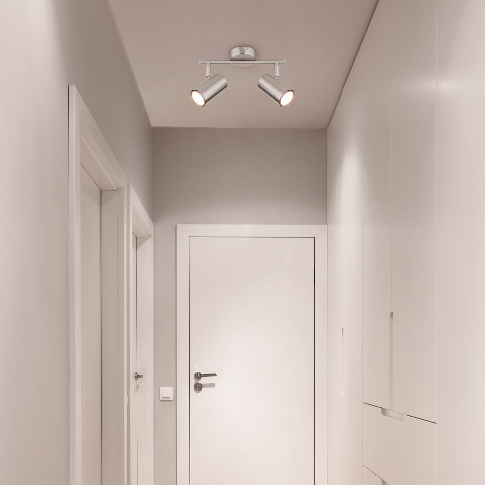 Plafonnier Globo ALLVI Nickel mat, 2 lumières main product photo