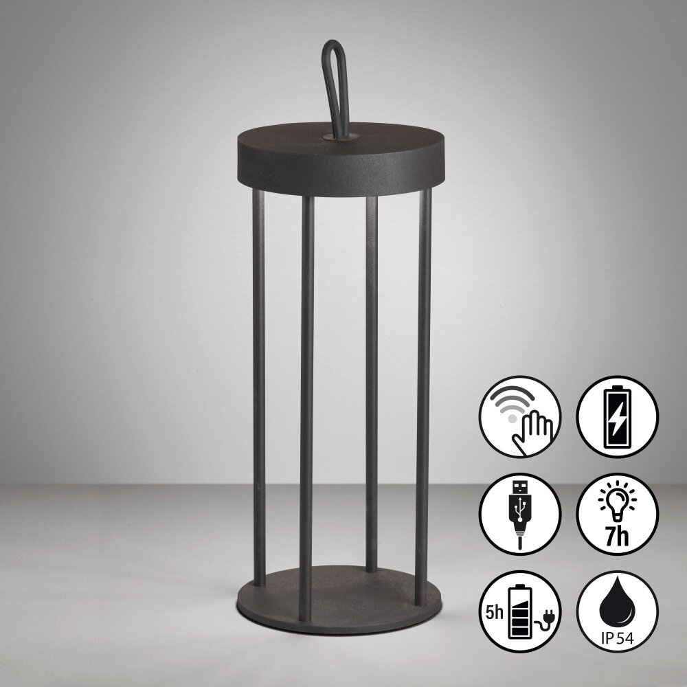 Lampe de table FHL easy Kante LED Noir, 1 lumière main product photo