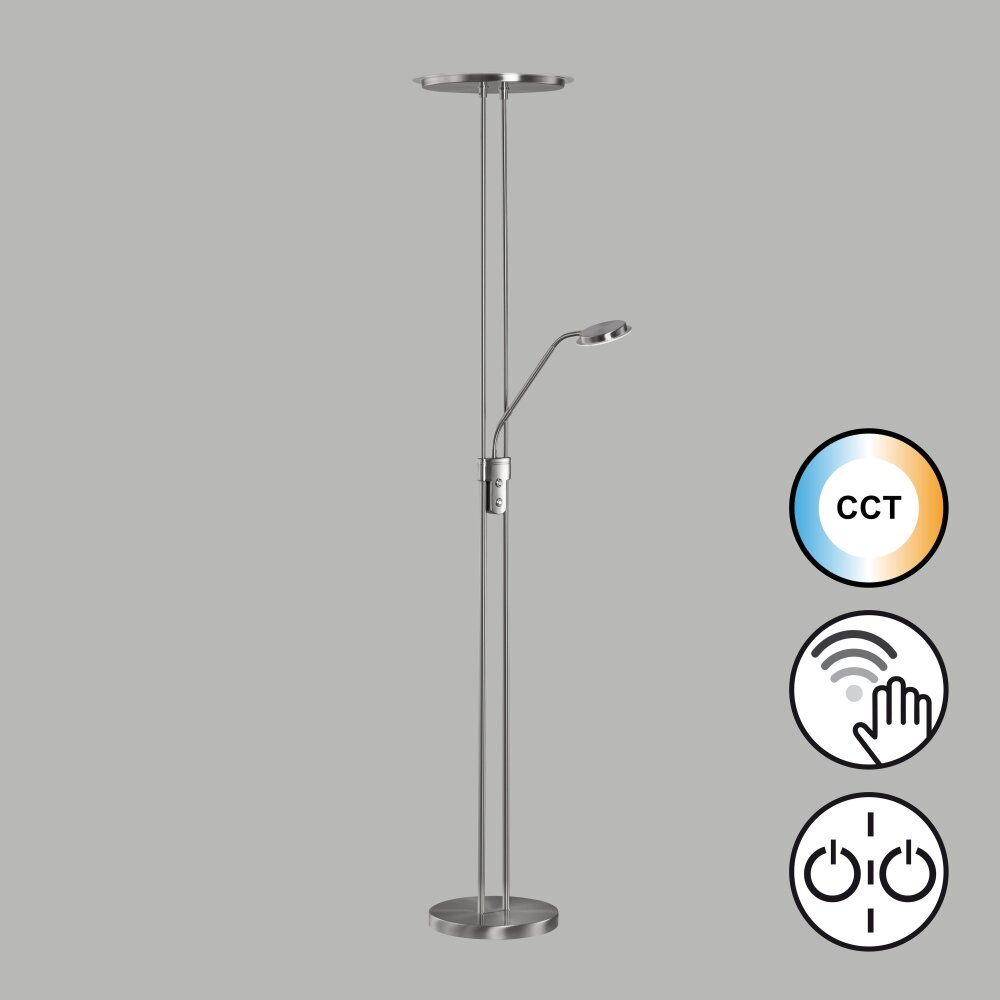 Lampadaire à vasque Fischer & Honsel Driva LED Nickel mat, 1 lumière main product photo