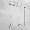 Suspension Fischer & Honsel Colette LED Nickel mat, 2 lumières