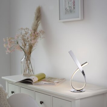 Lampe de table Paul Neuhaus LINDA LED Chrome, 1 lumière