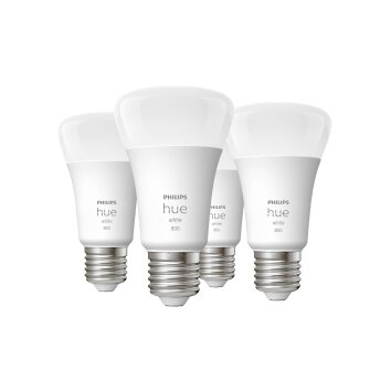 Philips Hue - Jeu de 4 LED E27 9 Watt 2700 Kelvin 800 Lumen