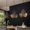 Suspension Burgase Anthracite, 3 lumières