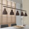 Suspension ZUIDBROEK Brun, 5 lumières