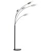 Lampadaire Brilliant Glasini Noir, 5 lumières