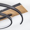 Plafonnier Gauvin LED Brun, Couleur bois, Noir, 1 lumière