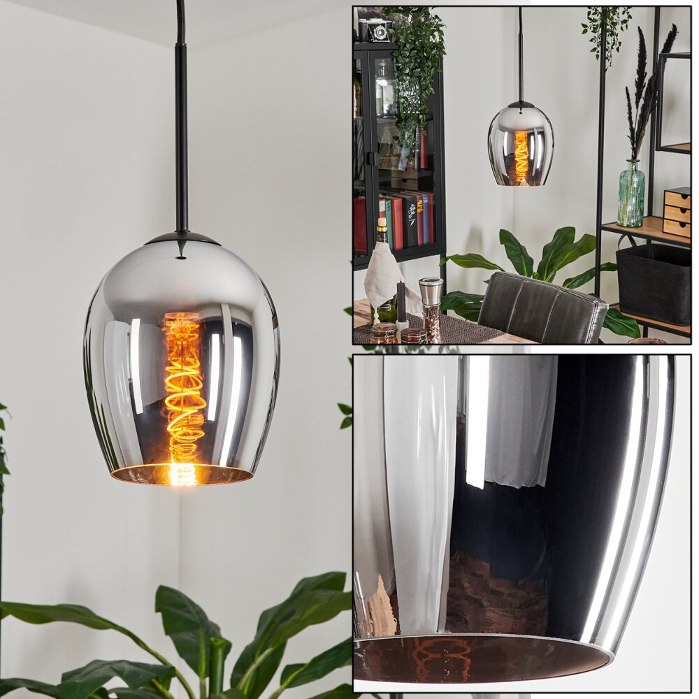 Suspension Verre 15cm Vevino Fumé, 1 lumière main product photo