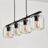 Suspension Verre 15cm Lauden Clair, 4 lumières