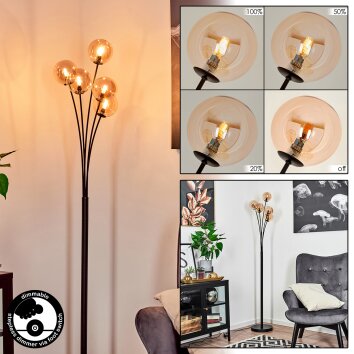 Lampadaire Bernado Noir, 5 lumières