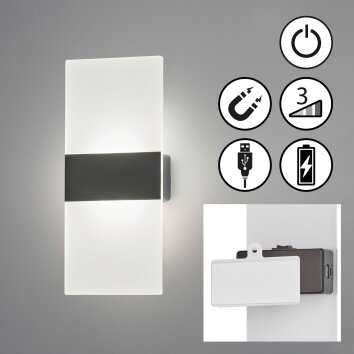 Applique murale FHL easy Magnetics LED Noir, 1 lumière