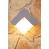 Applique murale d'extérieur LUTEC GEOMETRY Argenté, Blanc, 1 lumière