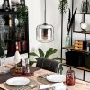 Suspension Verre 20cm Lauden Clair, Fumé, 1 lumière