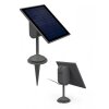 Set de 2 lampe + 1 panneau solaire Lutec MINIS LED Chrome, Noir, 3 lumières