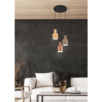 Suspension Trio AGUDO Noir, 3 lumières