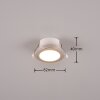 Spot encastrable Trio ARGUS LED Chrome, 2 lumières, Télécommandes, Changeur de couleurs