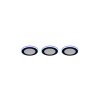 Spot encastrable - kit de 3 Trio ARGUS LED Noir, 6 lumières, Télécommandes, Changeur de couleurs