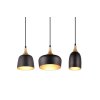 Suspension Trio Chiraz Noir, 3 lumières