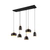 Suspension Trio Chiraz Noir, 6 lumières