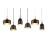 Suspension Trio Chiraz Noir, 6 lumières