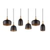 Suspension Trio Chiraz Noir, 6 lumières