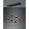 Suspension Trio Chiraz Noir, 6 lumières